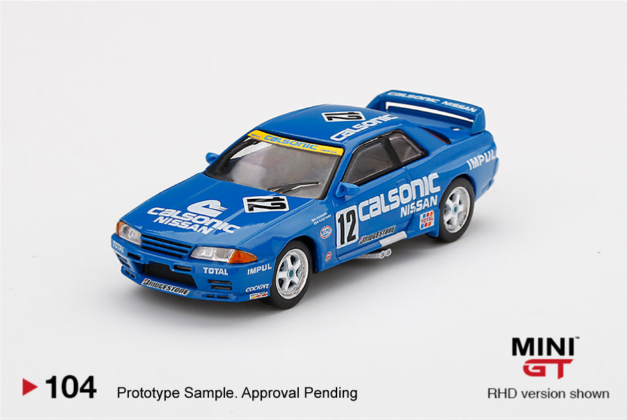 ミニカー Nissan Skyline GT-R (R32) 1993 Calsonic Mini GT: Nissan Skyline R32 GTR (1993 Gr. A #12 Calsonic)