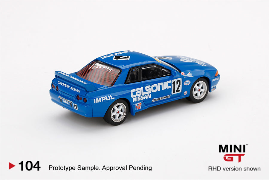 ミニカー Nissan Skyline GT-R (R32) 1993 Calsonic Mini GT: Nissan Skyline R32 GTR (1993 Gr. A #12 Calsonic)