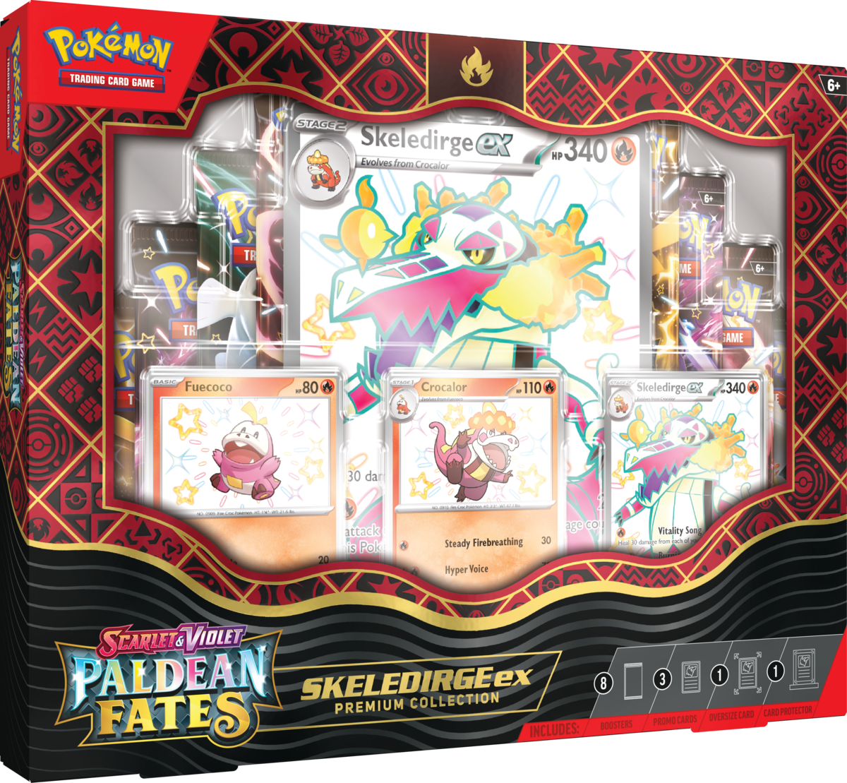 pokemon trading card game paldean fates TCG: SCARLET AND VIOLET: FATES: ELITE TRAINER BOX : Toys & Games and a Pokemon art card showing art from the mini tin Pokemon Trading Card Games Sv4.5