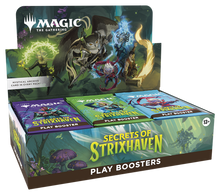 Load image into Gallery viewer, Card game booster pack for 'Secrets of Strixhaven' with characters and artwork on the packaging.