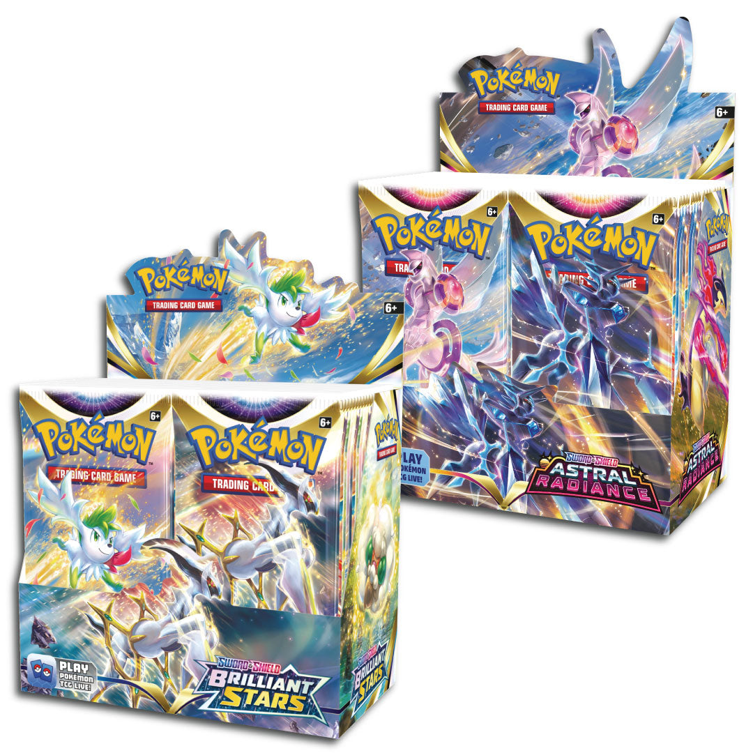 Pokemon: Astral Radiance + Brilliant Stars Booster Box Bundle Pokemon: Astral Radiance + Brilliant Stars Booster Box Bundle