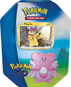 pikachu pokemon card tin Pokemon Go: Gift Tins (Pikachu, Snorlax, Blissey)